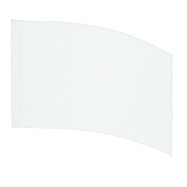 Poly Silk Flag  Curved Rectangle WHITE
